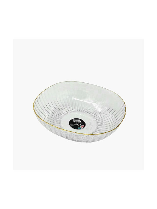 Servierschüssel Rund Kunststoff Transparent mit Durchmesser 22.4cm
