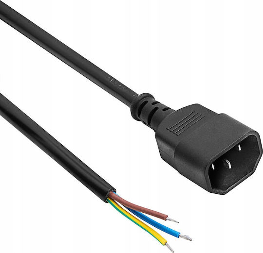 Akyga IEC C14 - IEC C14 Cable 1.5m Μαύρο AK-OT-07A
