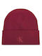 Beanie Γυναικείος Σκούφος με Rib Πλέξη σε Μπορντό χρώμα