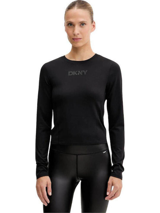 Logo Women's Blouse Long Sleeve Black