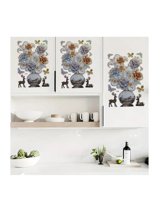 Wall Decorative Stickers 8d Vase Flowers Home Decor 2dis15