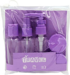 Set Recipiente Cosmetice Flippy 5 Bucăți Pouch Călătorie Reutilizabile Material Plastic Mov 40 Ml 10g Set Recipiente Cosmetice Flippy 5 Bucăți Pouch Călătorie Reutilizabile Material Plastic Mov 40 Ml 10g