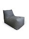Waterproof Bean Bag Chair Poof Canvas Charcoal grey 100x70x80cm