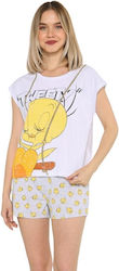 Looney Tunes Set Pijamale pentru Femei White