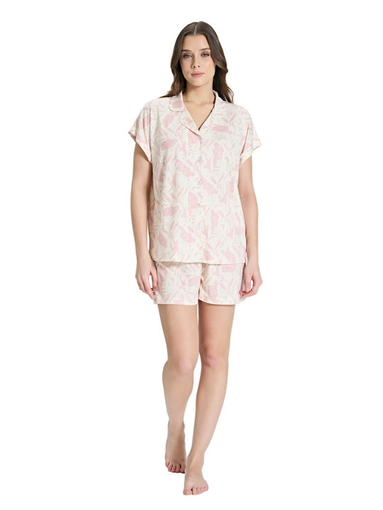 Pijadore Set Pijamale pentru Femei Pink