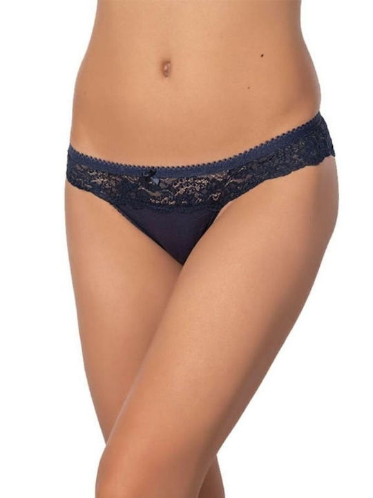 Femeie Brazilia cu Dantelă Dark Blue