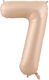 Luftballon Folie Jumbo Zahl 7 Transparent 100cm