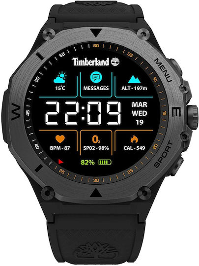 Timberland Trail Force S2 47mm Smartwatch με Παλμογράφο (Μαύρο)