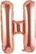 Balon Folie Jumbo Literă H Rose Gold 80buc