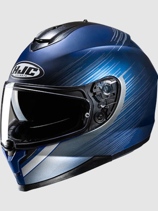 HJC C70N Sway Blue/Silver Full Face Motorcycle ...
