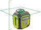 Ryobi RB360GLL Περιστροφικό Αλφάδι Laser Πράσινης Δέσμης 1.5V με Εύρος Εργασίας 25m