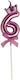 Nummer 6 Kerze Flippy Krone Schleifen Design Kuchen 6 X 2,5 Cm Lila