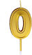Cake Candle Number 0 Flippy 4.8 Cm Birthday Gold