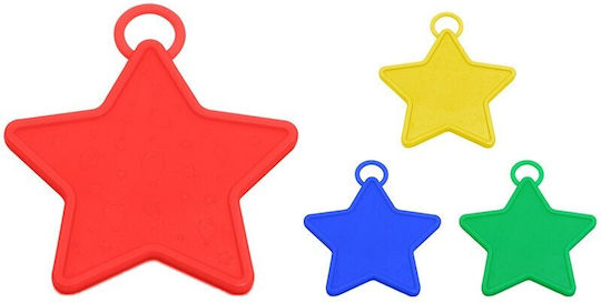 Set 4 Greutăți Balon Helium Flippy 60 Grame 15 Grame Fiecare Plastic Formă Stea Multicolor