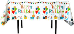 Tablecloth Flippy Foil Happy Birthday Balloon Print 137 X 274 Cm White