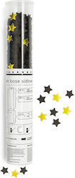 Confetti Cannon Flippy 40 Cm Star Pattern Made Foil Paper Pet Packaging Black