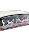 Sticker Klebefläche Flippy Hochzeitsdekorationen Liebhaber Design Just Married Text 50x11.5 Cm Weiß