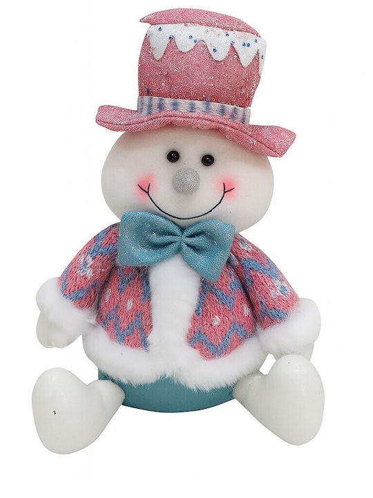 Weihnachts-Snowman Figur mit Hut Flippy Dekorative Schneemann Figur mit Weihnachten 26 X 20 X 12 cm Mehrfarbig