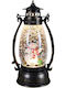 Christmas Plastic Black Battery Lantern 14x7cm