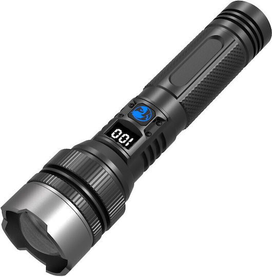 Lumină de lucru și de sit, cu baterie Lanternă LED IP44 cu Luminozitate Maximă 1000lm Negru