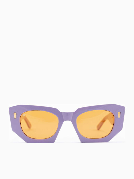 Kyme Sunglasses Purple with Acetate Frame & Orange Lens Kyme Sunglasses Purple with Acetate Frame & Orange Lens