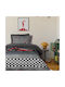 Das Home Kinderbettdecke Einzel mit Hollowfiberfüllung Racing Fun Grey 160x220cm