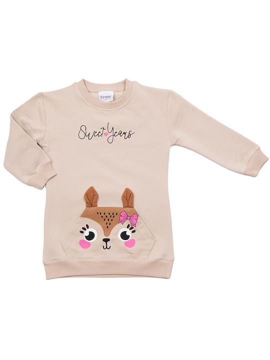 Trax Children's Dress Long Sleeve Cappuccino
