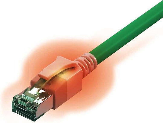Sacon S/FTP Cat.6a (Gigabit) Καλώδιο Δικτύου Ethernet 10m Πράσινο
