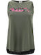 Women's Blouse Sleeveless Khaki