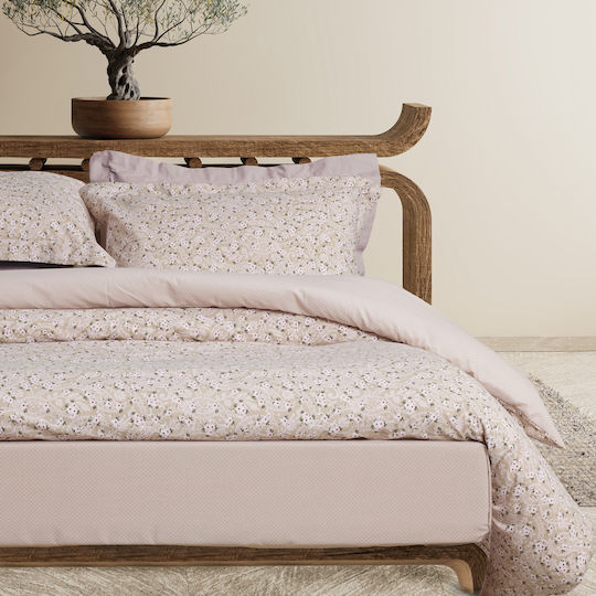 Das Home Bettwäsche-Set Halb-Doppel mit Gummiband 120x200+35cm. Casual 5434 502106105434 Taupe 3Stück