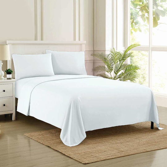 Espree Sheet King Size 280x270cm. Solid White