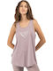 Women's Blouse Cotton Sleeveless Lilac
