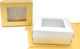 Fensterdeckel Papier Box für Geschenke Silber 30x9x23cm. 12Stück