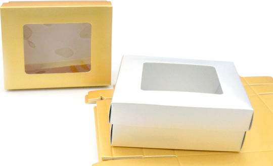 Fensterdeckel Papier Box für Geschenke Silber 30x9x23cm. 12Stück