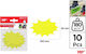 Price Labels In Bright Fluorescent Yellow 65x100mm Mp Pn343-02 Pack Of 10 Pieces