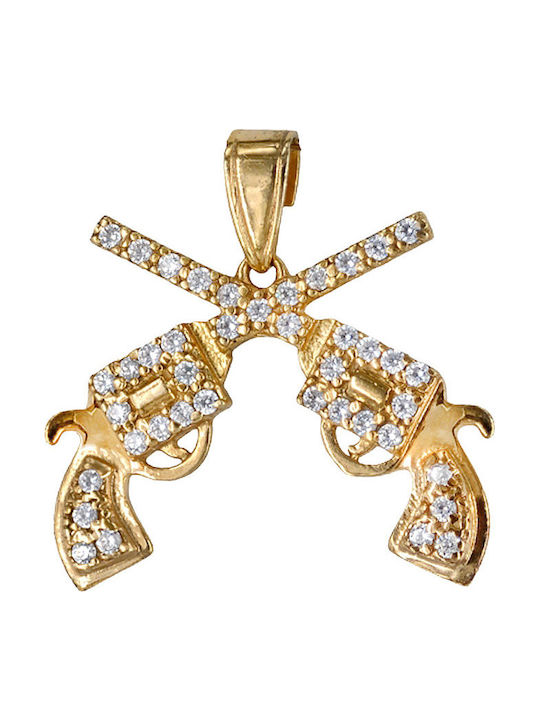 Tasoulis Jewellery Collection Silver Charm with Stones and Zircon