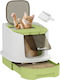 Pawhut Cat Toilet Closed Green L40.5 x W52.5 x H42.5cm