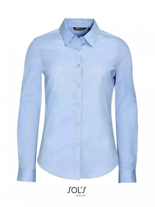 Sol's Blake Mânecă lungă Femei Cămașă Light Blue