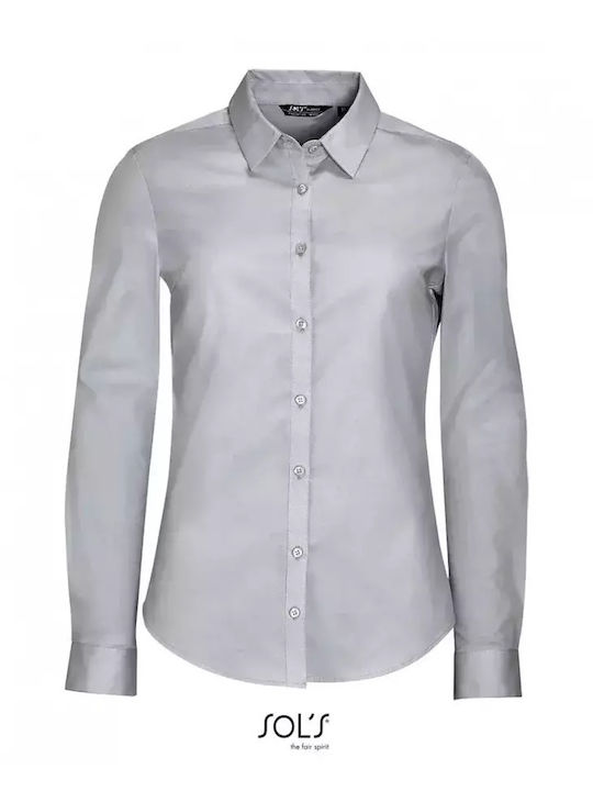 Sol's Blake Mânecă lungă Femei Cămașă Pearl Grey