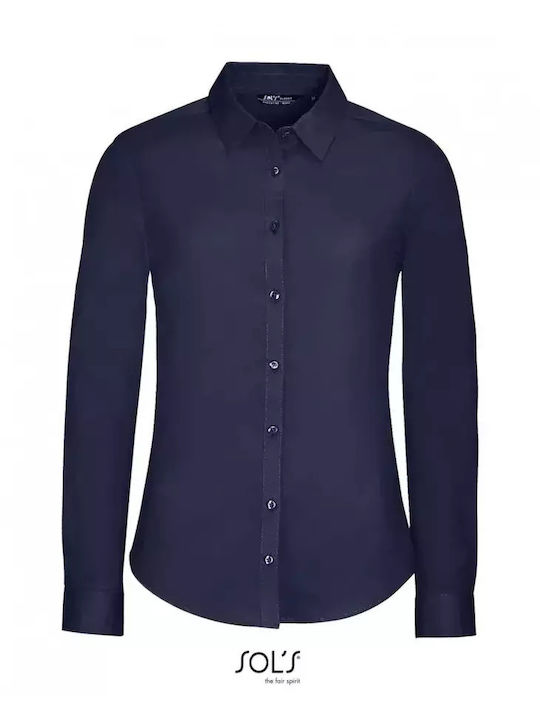 Sol's Blake Mânecă lungă Femei Cămașă Dark Blue