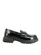 Patent Leather Women's Loafers in Black Color