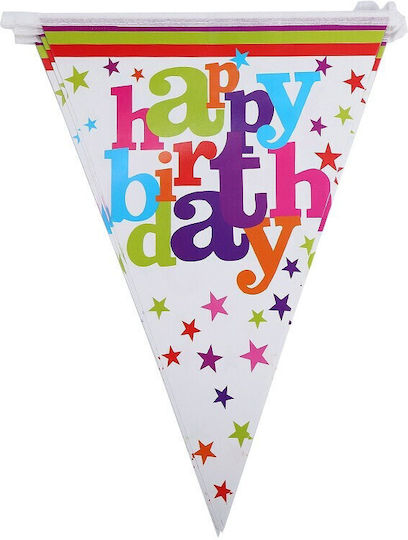 Комплект 10 Флагове Тип Банер Flippy Happy Birthday Колекция 270 См Дължина Изработени От Покритa Хартия Многоцветни
