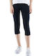 Damen Jogginghosen Capri Hohe Taille Navy Μπλε