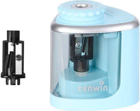 Semi-automatic Electric Sharpener Flippy Plastic 2 X Aa Batteries Not Included 6.5 X 6.5 X 7.5 Cm Blue