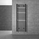 LuxeBath Електрическа закачалка за кърпи 900W 150x50см Черен