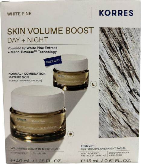 Korres White Pine Skin Volume Boost Day + Night Σετ Περιποίησης για Ενυδάτωση 2τμχ