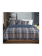 Nef-Nef Homeware Duvet Cover Set Cotton Queen with 2 Pillowcases 240x220 Surface Denim
