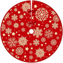 Red Snowflakes Christmas Tree Skirt