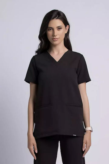 Numascrubs Women's Black Medical Blouse