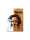 Homemarkt Wall Decor Woman Face Hm4758-metal Leaves Black-wood 42x3 Depth X58h